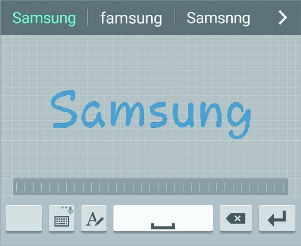 Perustoiminnot Samsung-näppäimistön käyttäminen Määritä Samsung-näppäimistön asetukset. Syötä isoja kirjaimia. Syötä välimerkkejä. Poista edellinen merkki. Siirry seuraavalle riville.