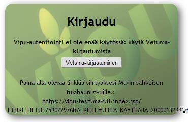 Toiminta VIPUn Sähköisen tukihaun verkkopalvelussa Kun aineisto lähetetään ja