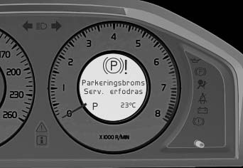 03 Kuljettajan ympäristö Seisontajarru Käsivalintaisella vaihteistolla varustettu auto Irrottaminen manuaalisesti 1. Asettakaa kauko-ohjain virtalukkoon. 2. Painakaa jarrupoljinta jämäkästi. 3.