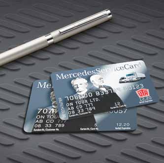 MercedesServiceCard. Maksuttomalla MercedesService- Card-kortilla voi tankata Euroopan alueella ilman käteistä yli 37 000 UTA-palveluverkoston dieselasemalla houkuttelevin ehdoin.