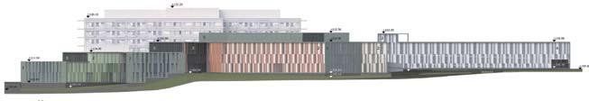 2. kerros 1st floor 1:1500 psykiatrian osasto, 2. kerros psychiatry ward, 1st floor 1:1500 kahvila, 2.