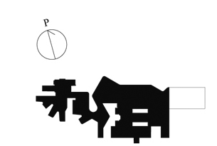 2. kerros 1st floor 1:800 leikkaus
