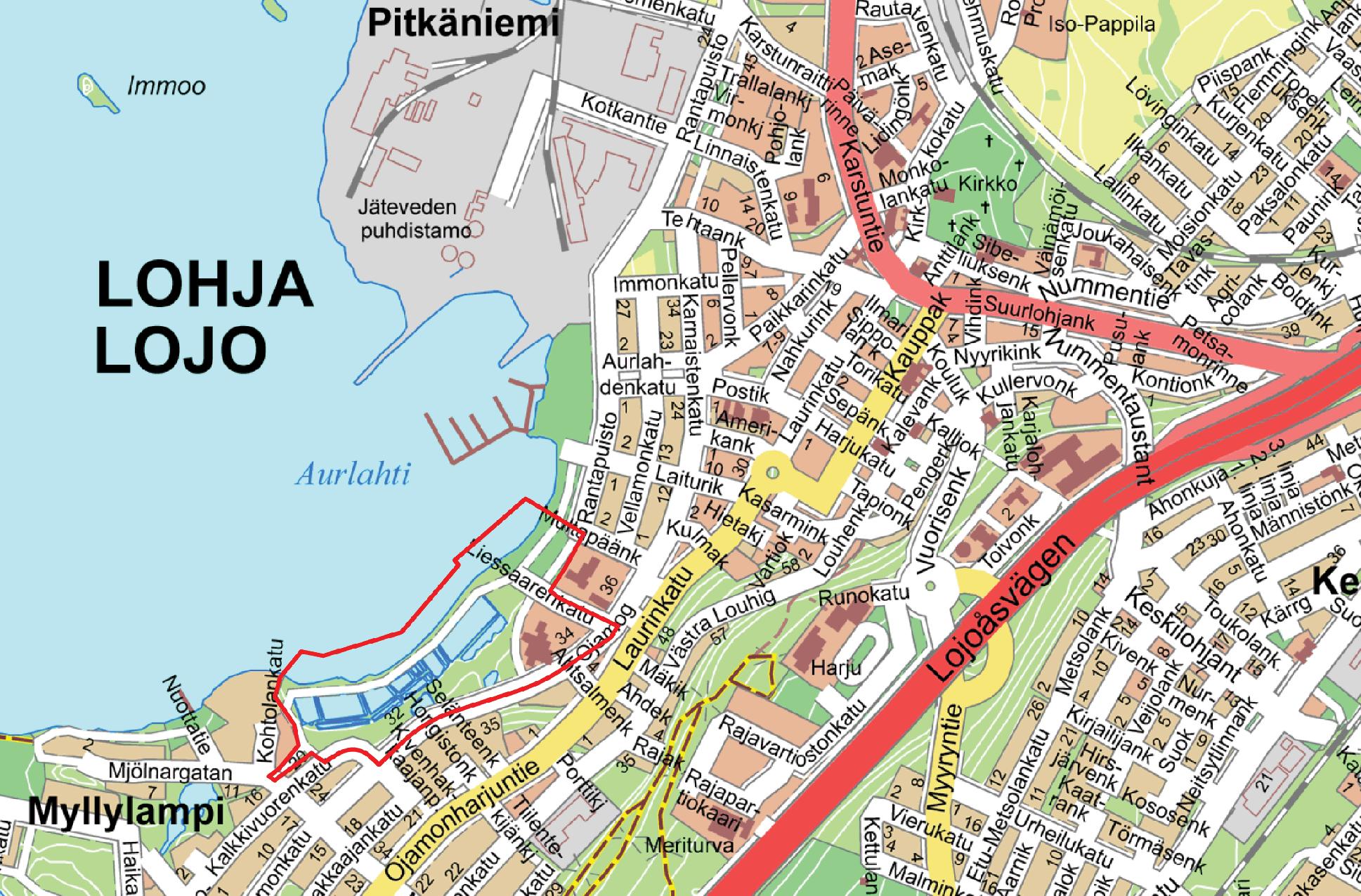 1 PERUSTIEDOT TUNNISTETIEDOT Asemakaavan ja tonttijaon muutos koskee: Lohjan kaupunginosa 2 Ahtsalmi, kortteli 210 ja puistoalue sekä kaupunginosa 7 Myllylampi kortteli 403, puisto-, uimaranta-,
