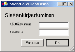 5.2.3 Lomakeluokat PatientCoreClientDemo toteuttaa PatientCoreClientDemo-sovelluksen päälomakkeen (kuva 5.4).