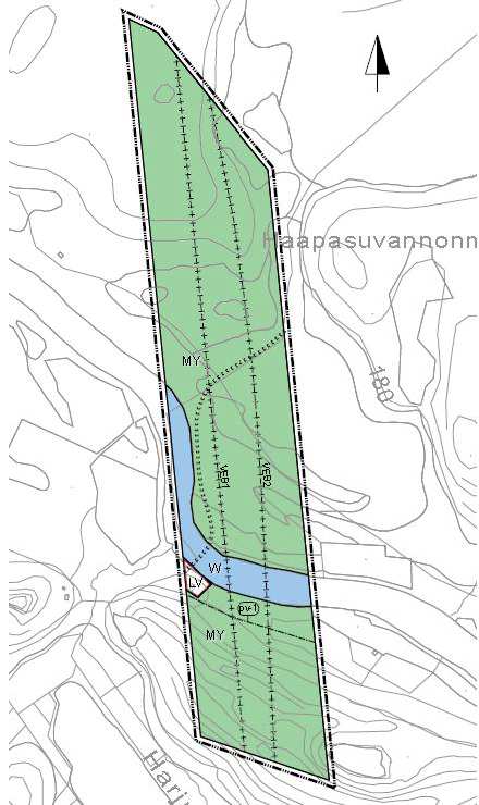 21 Kuvat 25 ja 26. Kaavaluonnokset. Vasemmalla vaihtoehtoisen linjauksen VEA mukainen kaavaluonnos ja oikealla vaihtoehtoisten linjausten VEB1 ja VEB2 mukainen kaavaluonnos.