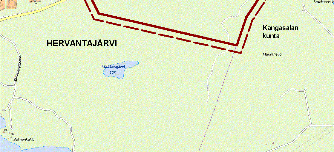 2012 HERVANTAJÄRVI, Lintuhytti (Hiidenmäki), Asuin-, virkistys- ja erityisalueet, 2-kehä (Ruskonkehä) ja katualuetta, kartta nro 8255 Kaava-alue lähivaikutusalueineen Ilmakuva kaava-alueesta v.