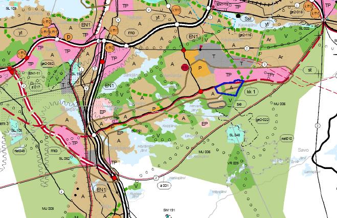 Suunnittelualue Suunnittelualuealue sijaitsee noin 9 km kaupungin keskustasta kaakkoon. Alueen länsilaidalla sijaitsee Ruskon maankaatopaikka ja etelässä laajahko suo.