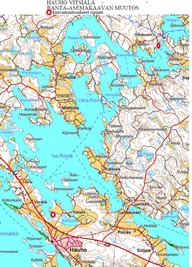 Hämeenlinnan kaupunki Vitsiälä- Kalailan ranta-asemakaavan muutos Iso-Roine ja Vähä-Roine Osallistumis- ja arviointisuunnitelma 13