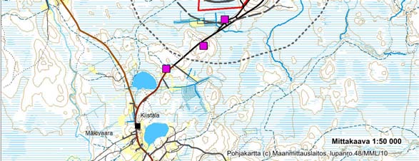 86(115) Kuva 30. Asutus kaivoksen ympäristössä. 8.11.4 Kulttuuriympäristö Kahden kilometrin säteellä kaivospiiristä ei sijaitse kulttuurihistoriallisesti merkittäviä kohteita (kuva 31).