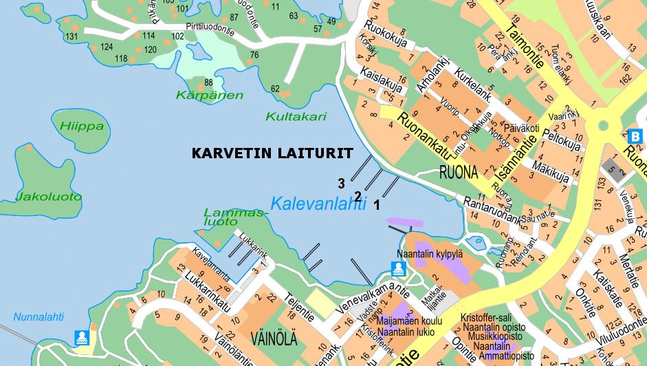 Laiturikohdekohtainen tarkastelu KARVETTI Karvetti 1, rakennettu 2012, venepaikkoja 52 kpl Karvetti 2, rakennettu 2014, venepaikkoja 49 kpl Karvetti 3, rakennettu 1991,