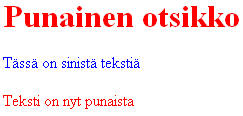 class-attribuutti Elementille voidaan antaa tyyliluokka class-attribuutilla Yleisiä tyyliluokkia voidaan käyttää eri elementtien kanssa Esim. <style type="text/css">.