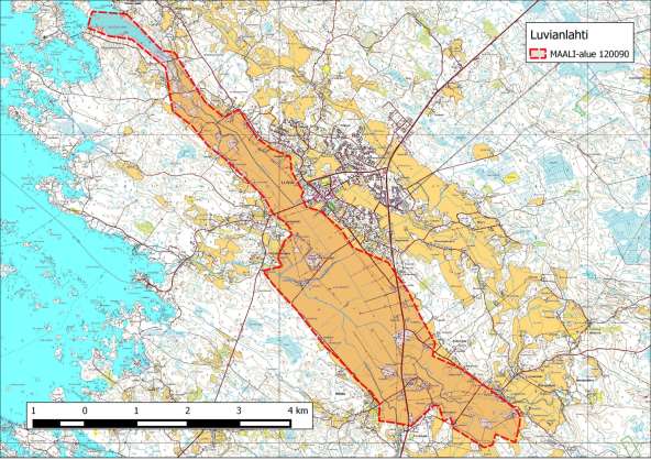 261 LUVIANLAHTI [120090] Satakunta, Luvia (N /lat: 6812224: E /lon: 213839) 1203 ha Luvianlahden MAALI-alue koostuu Luvian kirkonkylän etelä- ja länsipuolisesta peltoaukeasta.