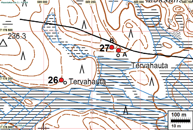 49 P: 7181 254 I: 3589 300 Tutkijat: Sijainti: Huomiot: H. Poutiainen & V. Laakso 2012 inventointi Paikka sijaitsee Suomussalmen kirkosta 18,5 km etelään.
