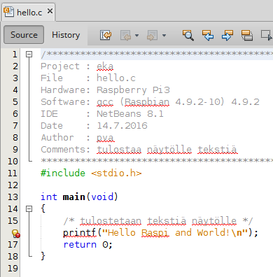 Töihin NetBeansin käyttöohje:http://punomo.npn.fi/teeitse/netbeans-asennus-jakayttoonotto/ ja sieltä avautuvasta pdf-tiedostosta kohta: Ensimmäinen projekti.