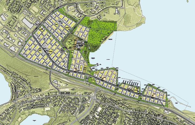 2 Hybrid city 2 Hybrid city liian kauas järvenrannasta ja tiiviiden viherkäytävien luomat yhteydet vaikuttavat riittämättömiltä. Lielahti näyttää muodostavan itsenäisen keskustan.