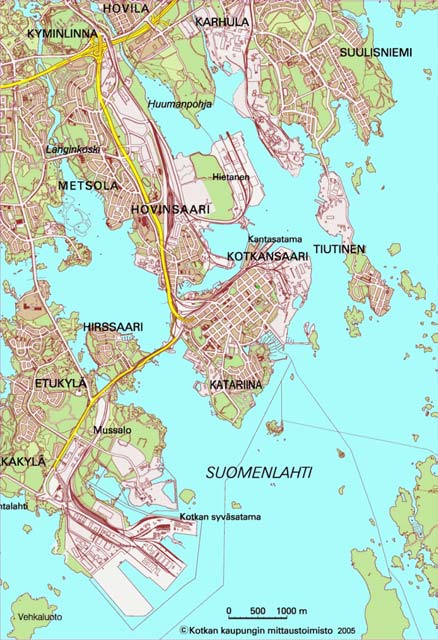 22(51) Kuva 10. Ote Kotkan opaskartasta.