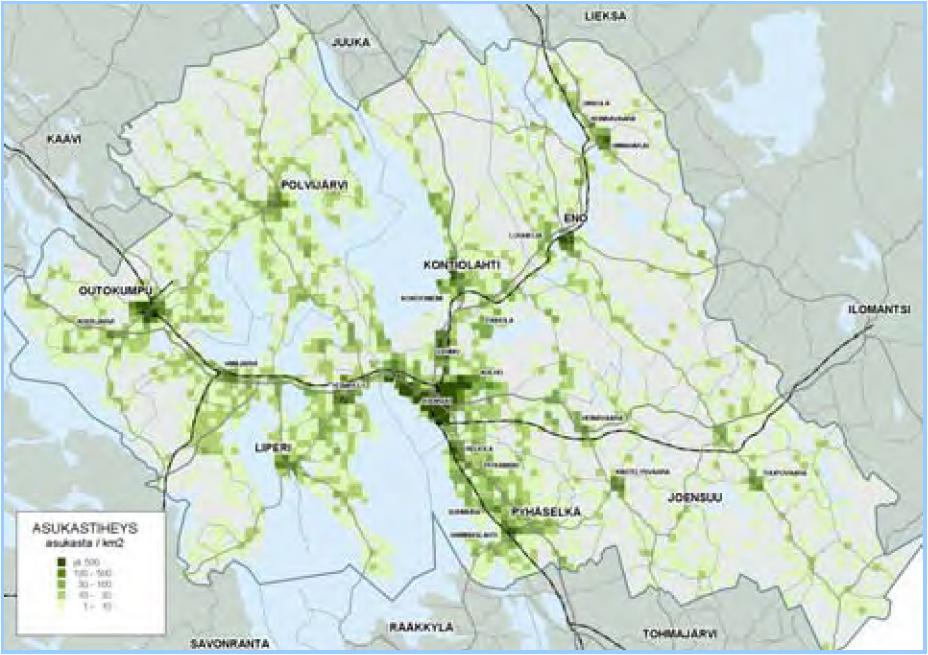 16 ensuun seutua pidetään Pohjois-Karjalan kehityksen eteenpäin viejänä ja monella alalla koko Itä-Suomen teollisen osaamisen, erityisesti muovi-, metalli- ja puutuoteteollisuuden keskuksena.