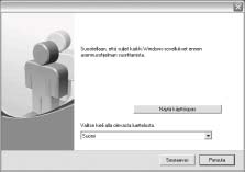 HUOMAA: Jos tulostinta ei ole kytketty tietokoneeseen, seuraava ikkuna tulee näkyviin. 7 Napsauta Valmis. Kytke tulostin tietokoneeseen ja napsauta Seuraava.