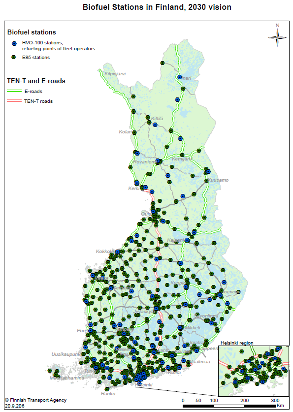 Kartta 6: Erillistä jakelua vaativat