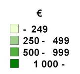 Forestry value added (EUR) per inhabitant in Finnish regions Forestry value added per inhabitant was EUR 529 on average in 2002.