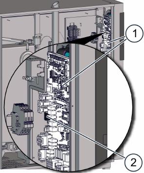 6 Asennus 6.1.4 Energian optimointilaitteiston liittäminen (vain sähkölaitteiden yhteydessä) Energian optimointilaitteiston tarkoitus Voit liittää höyryuunin energianoptimointilaitteistoon (esim.