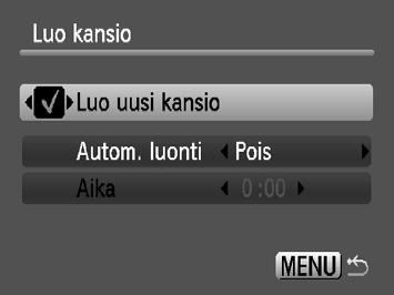 Toimintojen muuttaminen Tiedostojen numerointiasetuksen muuttaminen Kamera liittää ottamiisi kuviin automaattisesti tiedostonumerot 0001 9999 kuvien ottojärjestyksessä.