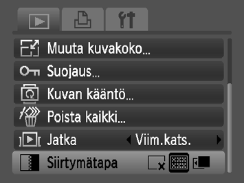 k Kuvien suurentaminen Näytettävän alueen summittainen sijainti Siirrä zoomausvipua kohti k-merkkiä. Kuva suurenee näytössä ja tulee näyttöön.