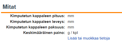 Lehden mitat Jokaiselle tilaukselle on annettava postitukseen liittyvät tiedot (postinumerojakauma, lehden koko tiedot sekä postituksen esityötä koskevat tiedot), vaikka lopullinen postitus