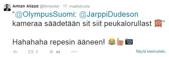 55 tistä, joka on erotettu rivityksellä Armanin omasta reaktiosta lainattua sisältöä kohtaan.