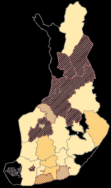 Kaavoitus meneillään Vahvistettavana Vahvistettu km 0 50 100 200 SYKE Pohjakartta