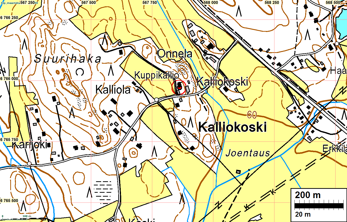 21 Muinaisjäännöstiedot LAPPEENRANTA 1 KALLIOKOSKI Mjtunnus: 405010040 Laji: Mj.