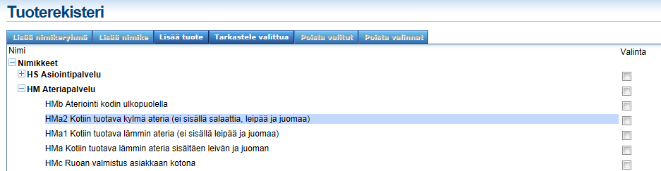 Mikäli palvelukokonaisuuden alle halutaan muodostaa muita palveluita, toistetaan tämän kappaleen kohdat 3-11.