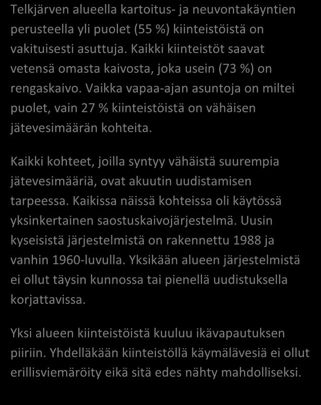 SAIMAAN VESIENSUOJELU- YHDISTYS RY JÄSSI 2015 ALUEKORTISTO TELKJÄRVI / Lappeenranta 43/2015 Pohjavesialue Ranta-alue Taajaan asuttu alue Vedenottamon suoja-alue Vesihuollon kehittämisalue Muu