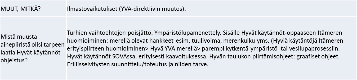 Seuraavassa on kuvattu IMPERIA-hankkeen eräitä suunniteltuja