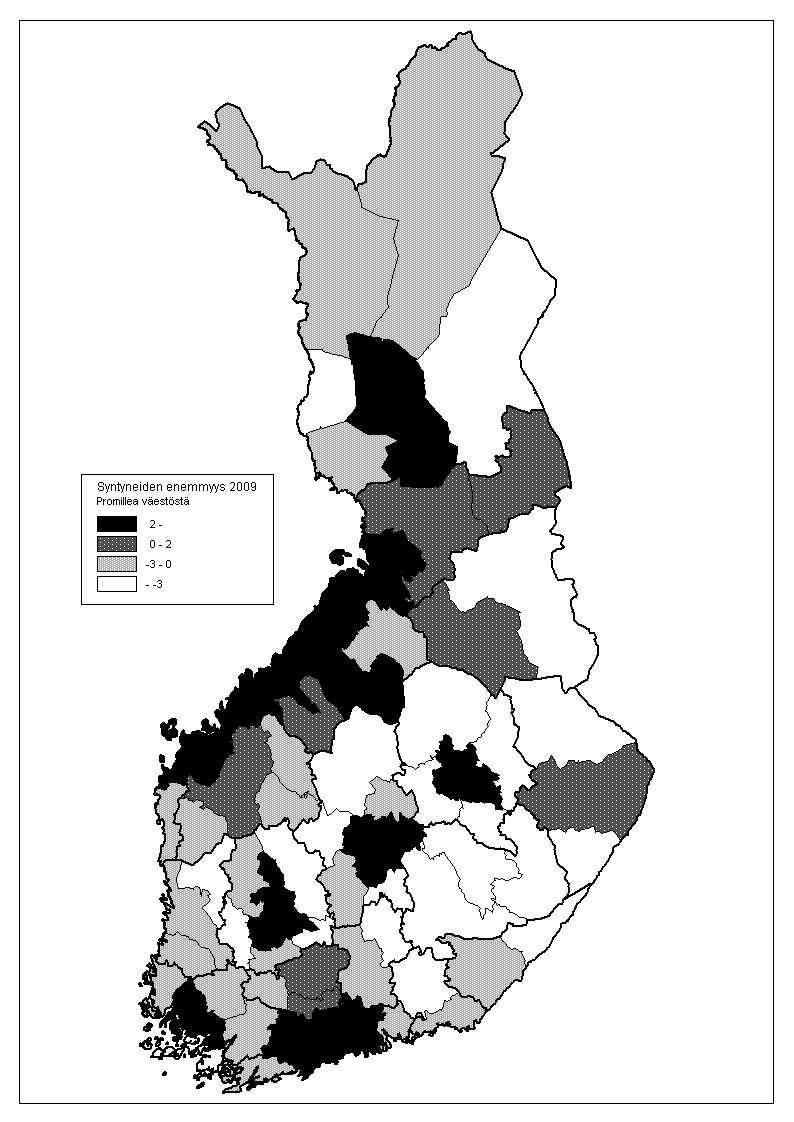 3 Kuvio 46. Muuttotase seutukunnittain 29 Kuvio 47. Luonnollinen väestönkasvu seutukunnittain 29 Karttakeskus, Lupa N36.