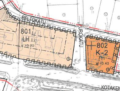 4.3 Asemakaava Suunnittelualueella on voimassa vuonna 2004 hyväksytty asemakaava. Asemakaavassa suunnittelualueelle on osoitettu Huoltoaseman korttelialuetta (LH), kerrosluvuksi 2 ja tehokkuusluku 0.