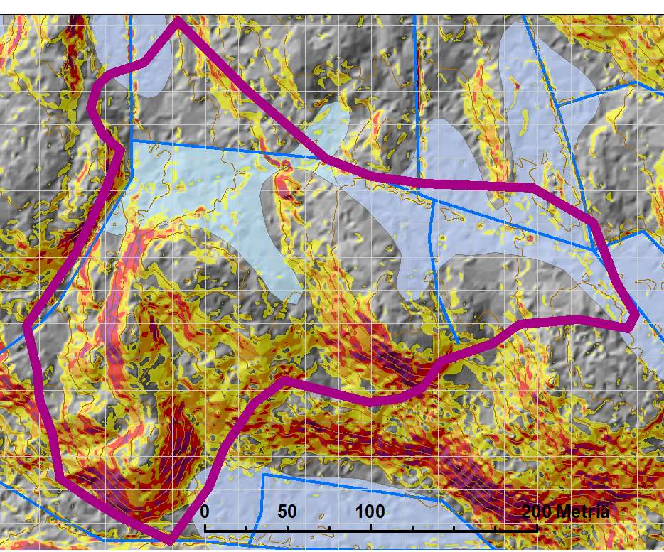 11 leilla, joista tärkeimpiä aineistoja on digitaalinen maaston korkeusmalli DEM (digital elevation model), jonka avulla voidaan tuottaa sijaintitarkkoja korkeuskäyriä (Holopainen ym. 2015).