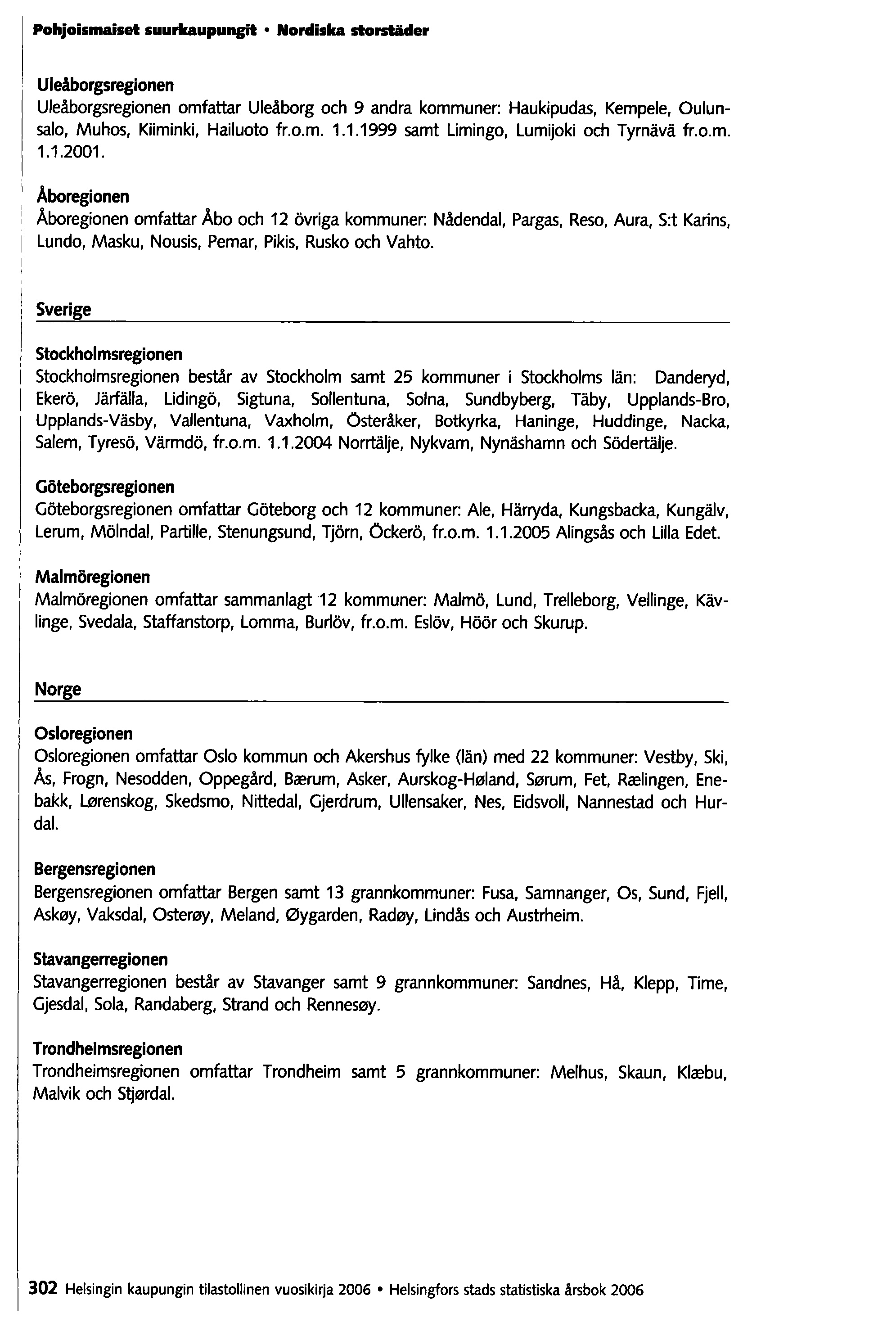 Pohjoismaiset suurkaupungit Nordiska storstäder Uleåborgsregionen Uleåborgsregionen omfatlar Uleåborg och 9 andra kommuner: Haukipudas, Kempele, Oulunsalo, Muhos, Kiiminki, Hailuoto fr.o.m. 1.