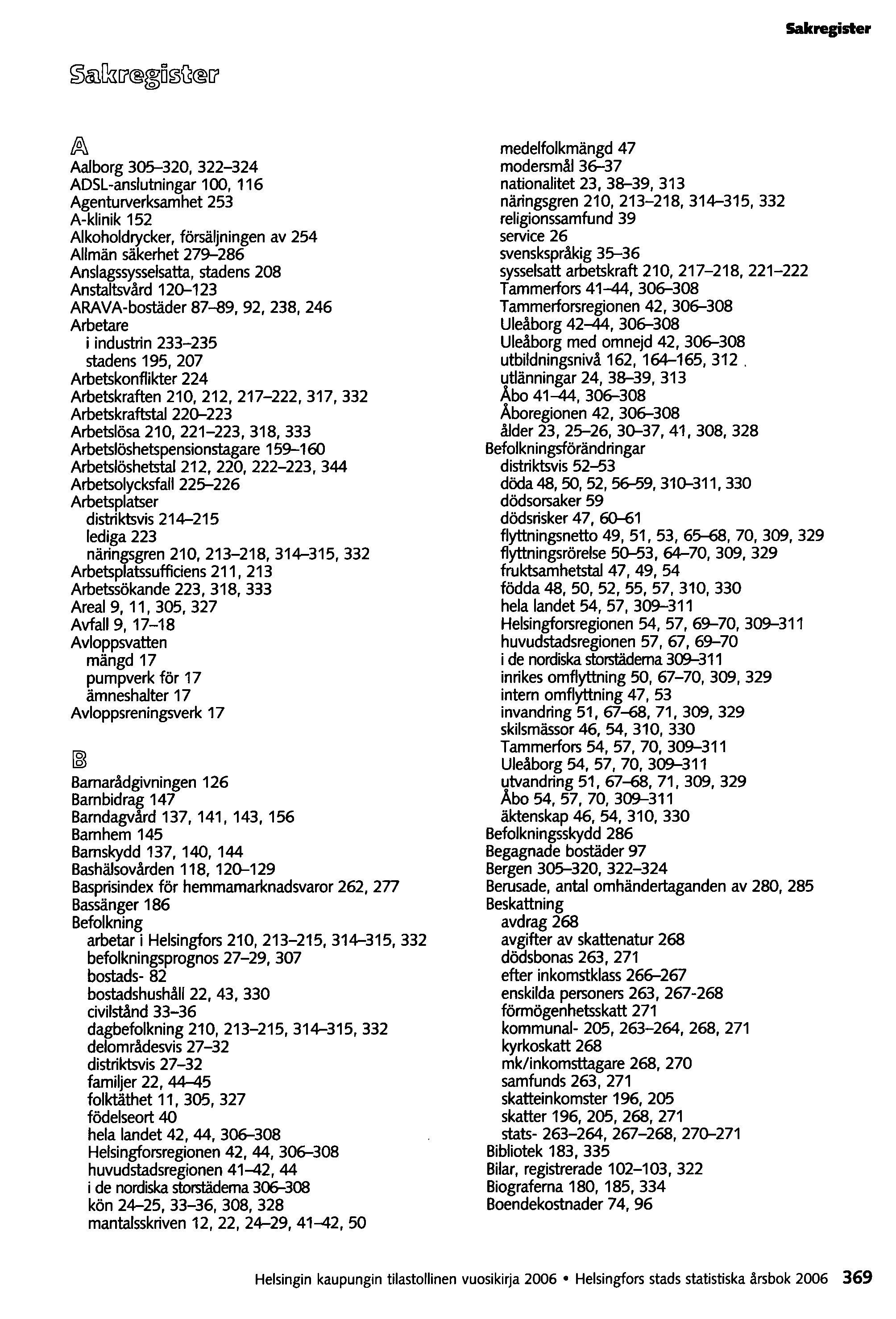 5alcregister ~ Aalborg 305-320, 322-324 ADSL-anslutningar 100,116 Agenturverksamhet 253 A-klinik 152 Alkoholdrycker, försäljningen av 254 Allmän säkerhet 279-286 Anslagssysselsatta, stadens 208