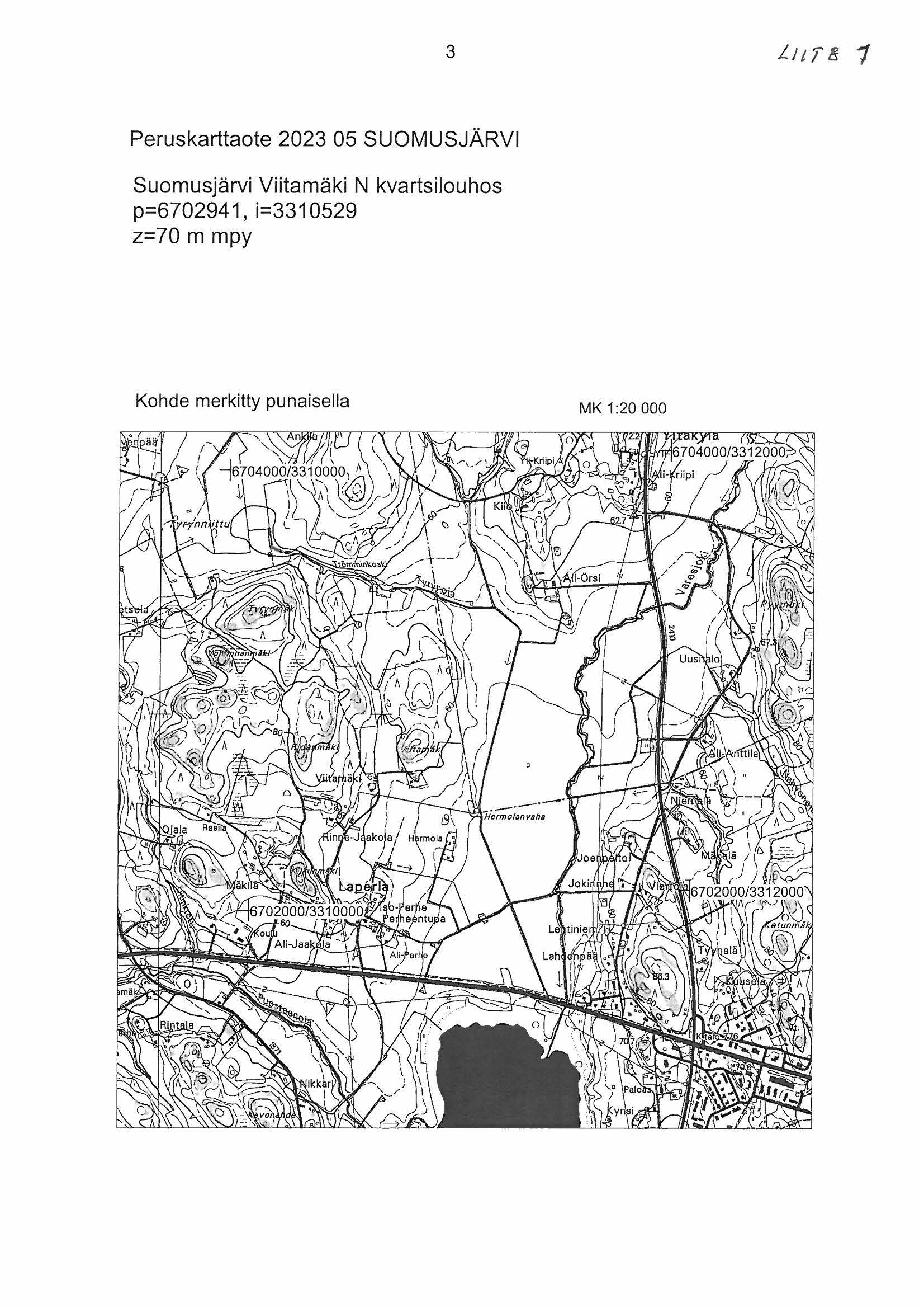 3 Lurts 1 Peruskarttaote 2023 05 SUOMUSJÄRVI Suomusjärvi Viitamäki N