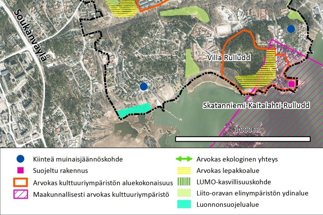 Alueen metsäalueilla on kaupunkikuvan ja virkistyskäytön lisäksi tärkeä merkitys liito-oravan elinmahdollisuuksien turvaamisessa.