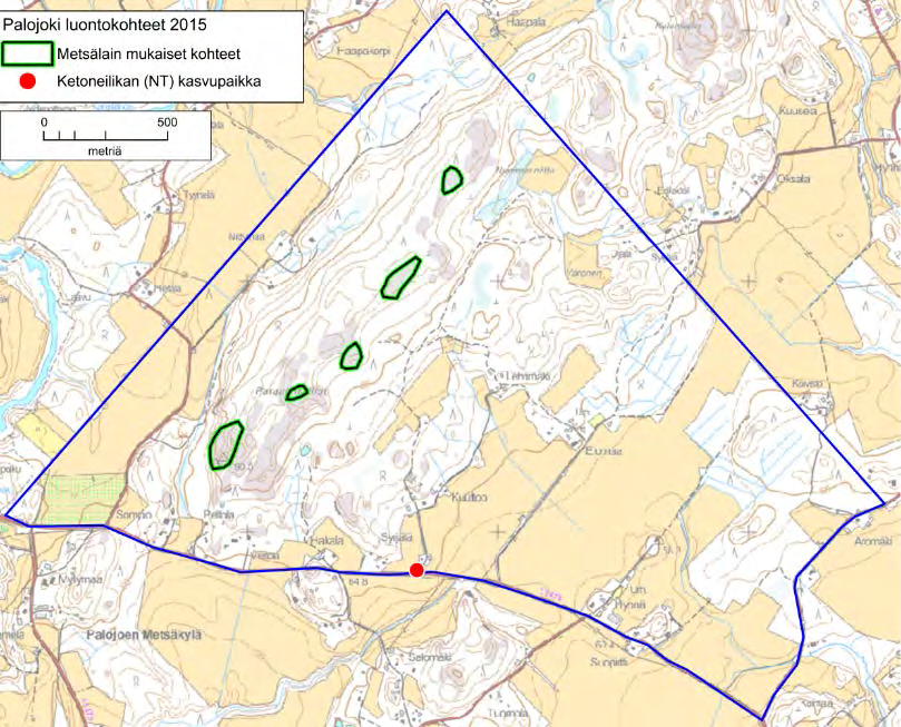 3.1 Osa alue 1 Pääosin metsäinen osa-alue rajoittuu kaava-alueen pohjoisrajaan, Siippoontiehen ja Lepomäentiehen. Noin 2/3 alueesta on metsää ja 1/3 peltoa.