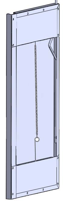 17 2 x N105-0011 7. Montering av skåpslucka Stick in axeln genom hålet upptill på luckans insida.