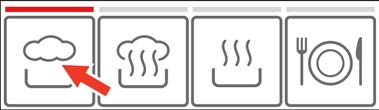 4 Kypsennys easydial-käyttöliittymällä 4 Kypsennys easydial-käyttöliittymällä Tämän luvun tarkoitus Höyryuunilla kypsennettäessä tarvitaan elintarvikkeelle soveltuva kypsennysprofiili.