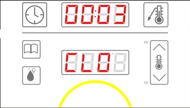 6 Puhdistus easydial-käyttöliittymällä 6.6 Kypsennystilan puhdistuksen kulku ilman puhdistusainetta Edellytykset Laiteovi on suljettu.