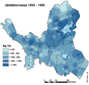 Poronhoitoalueen pohjoisosan talvilaitumet... 31 Kuva 16.
