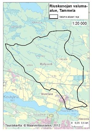 VUOSIRAPORTTI 5 KUVA 1 Kohdevaluma-alueiksi valittiin Hahjärven laskuojan valuma-alue Padasjoelta ja Riuskanojan valuma-alue Tammelasta.