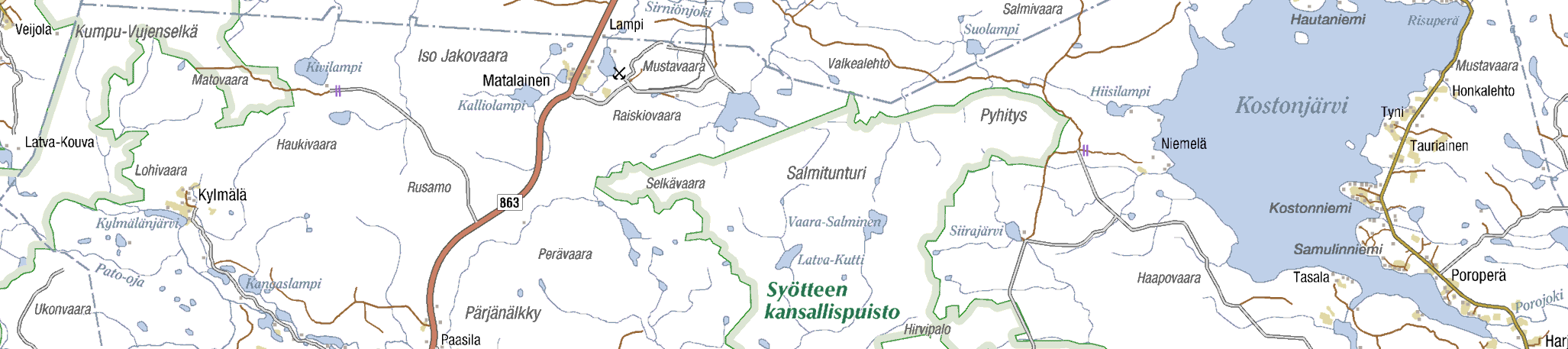 Valuma-alueen purkupiste Valuma-alueen raja Sedimenttinäytepiste (Sutela & Siira 1995) Vedenlaadun havaintopiste 61.63 Kynsijärven valuma-alue 61.65 Unijoen valuma-alue Kynsijärvi RR 4 61.