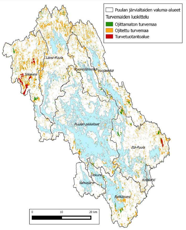 Lähde: Puulaveden käytön, hoidon ja kunnostuksen yleissuunnitelma vuosille 2015-2019 Soiden