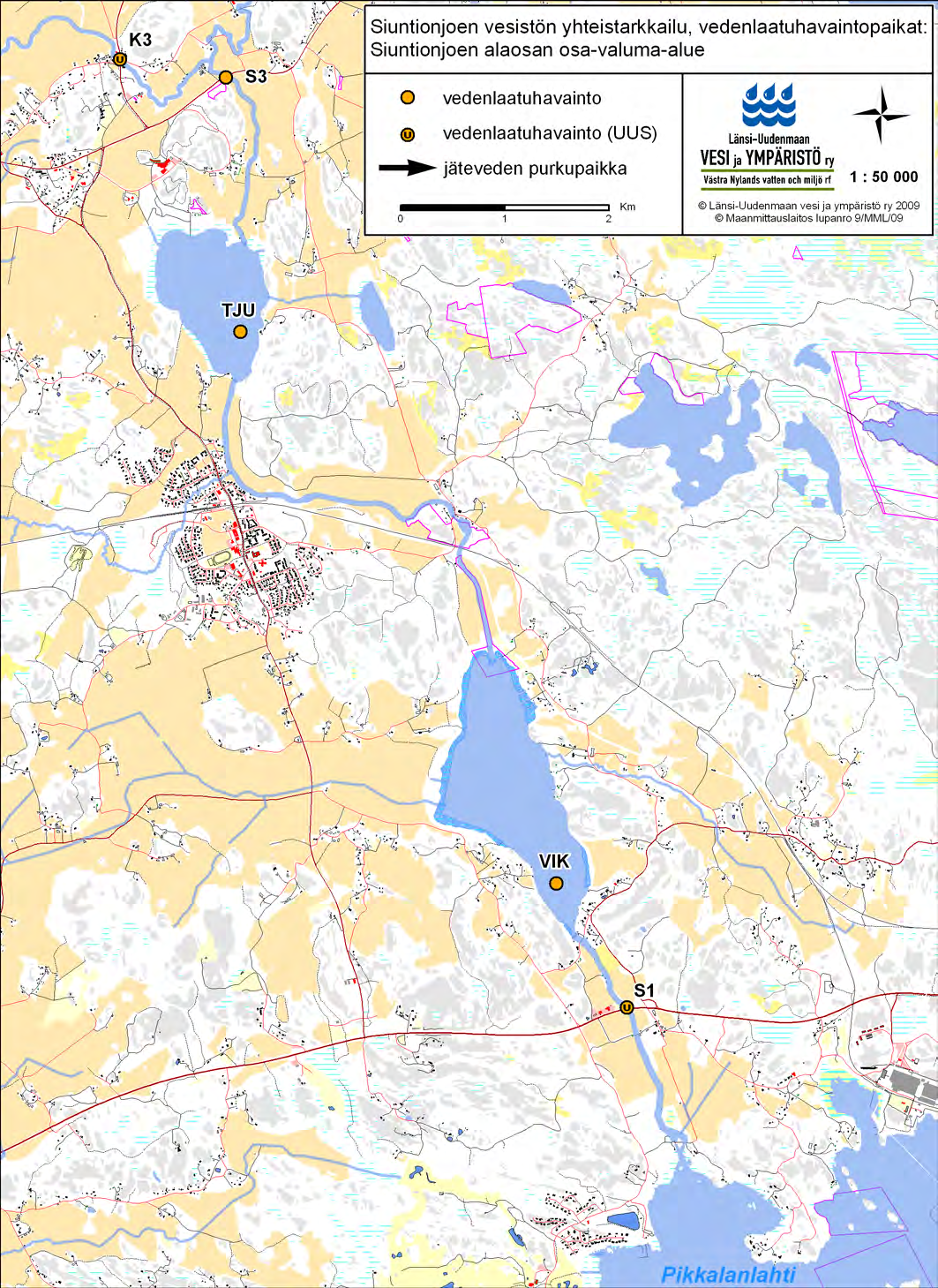 Kartat Siuntionjoen yhteistarkkailualueelta LIITE 1 (5/5)